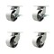 Service Caster 6'' Extra Heavy Duty Semi Steel Cast Iron Caster Set 4 Swivel Locks 2 Brakes, 4PK CRAN-SCC-KP92S630-SSR-SLB-BSL-2-BSL2 - alternate 1